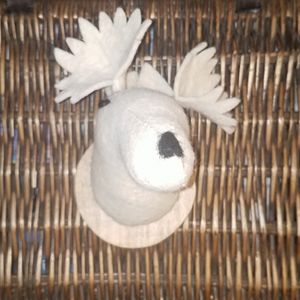 Final price cute wool mounted moose head